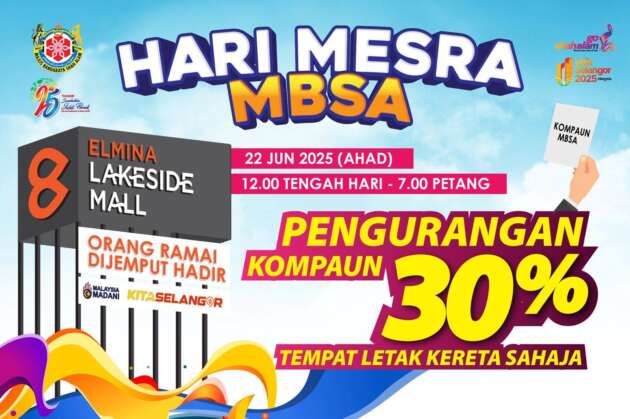 MBSA offering 30% parking <em>saman</em> discount this Sunday at Hari Mesra MBSA, Elmina Lakeside Mall