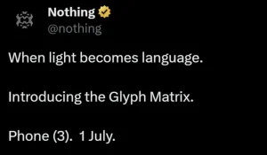 Nothing perkenal Glyph Matrix untuk Phone (3), ganti sistem lampu Glyph.