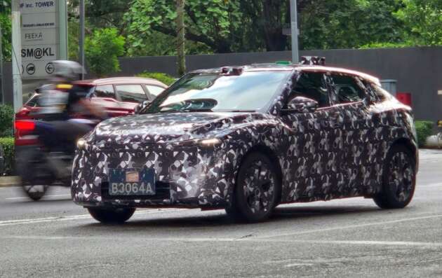 Perodua &lsquo;QV-E&rsquo; EV spotted without rear wing, exposing sloping roofline, notched tailgate design, sporty profile