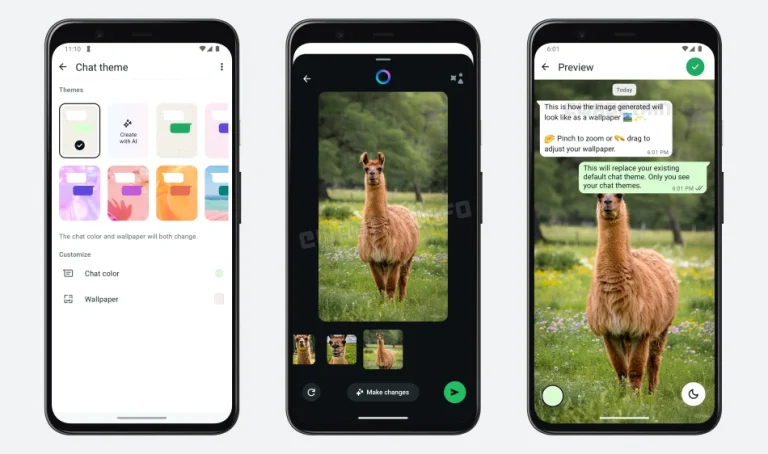 WhatsApp uji ciri AI untuk gambar latar perbualan automatik.