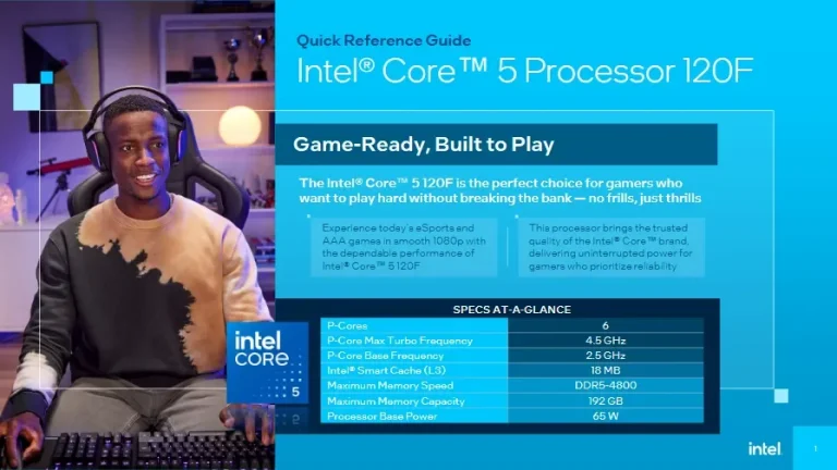Intel Core 5 Processor 120F: Cip Pemprosesan Gaming Berkekuatan Tinggi Terbaru.