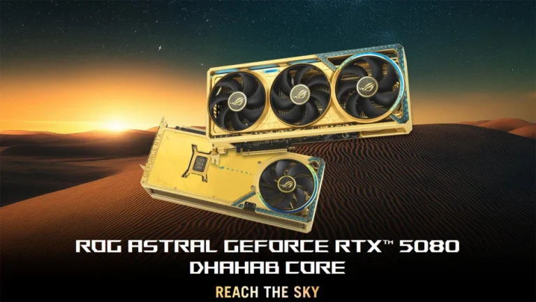 ASUS ROG Astral GeForce RTX 5080 Dhahab CORE Dilancarkan dengan Reka Bentuk Emas.