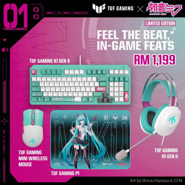 ASUS Malaysia luncurkan aksesori gaming bertemakan Hatsune Miku dengan harga terdedah.